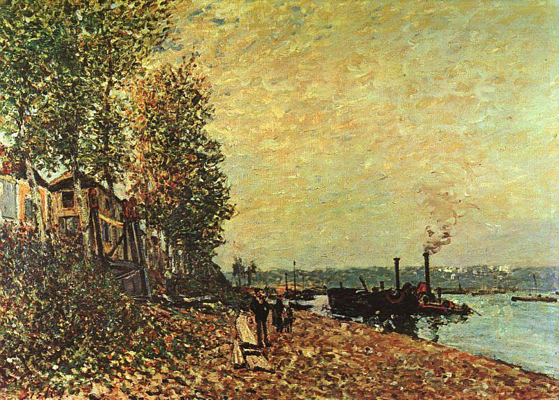 Alfred Sisley The Tugboat Norge oil painting art